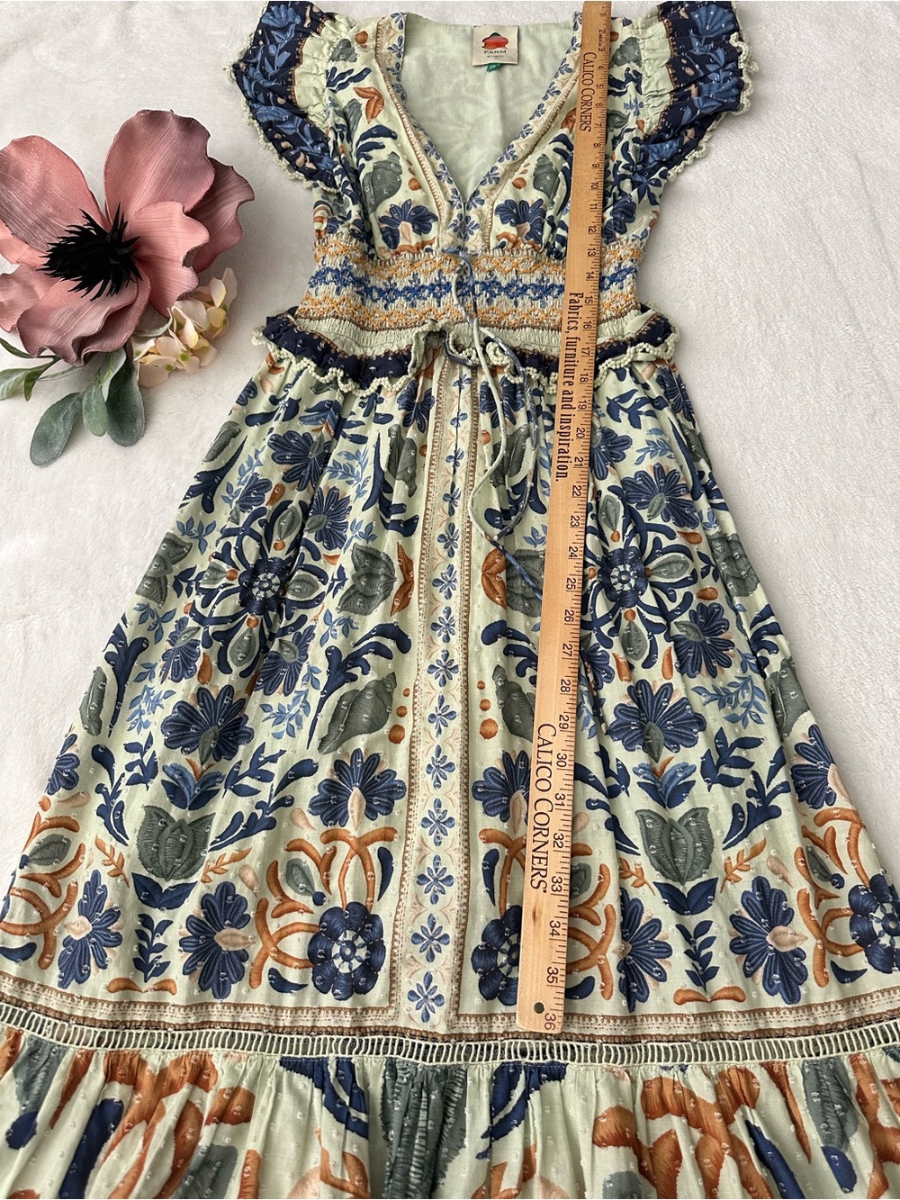 Farm Rio Ocean Tapestry Maxi Dress size X-Small - Picture 13 of 14